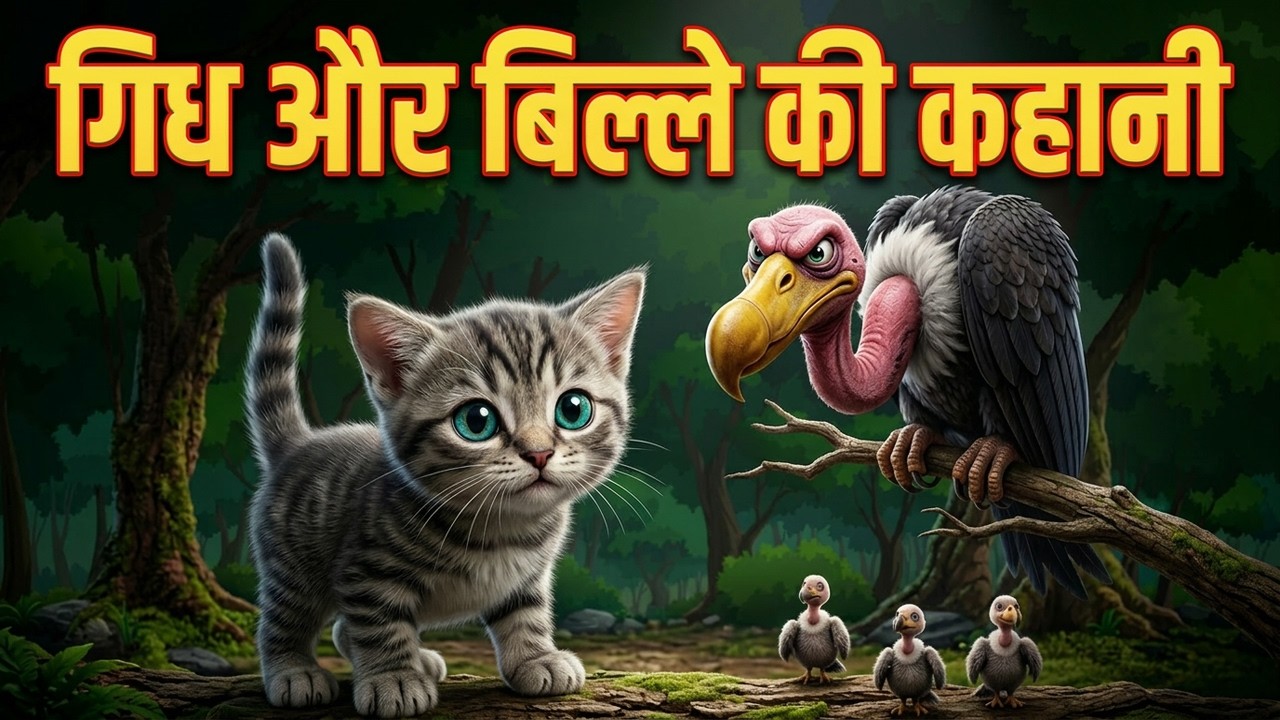 Gidh aur Bille Ki Kahani | गीध और बिल्ले की कहानी | Story of  Vulture and Cat from Pachatantra