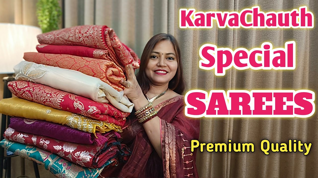 Latest Saree Collection for Karwa Chauth | Trending Saree Haul| Adhira 