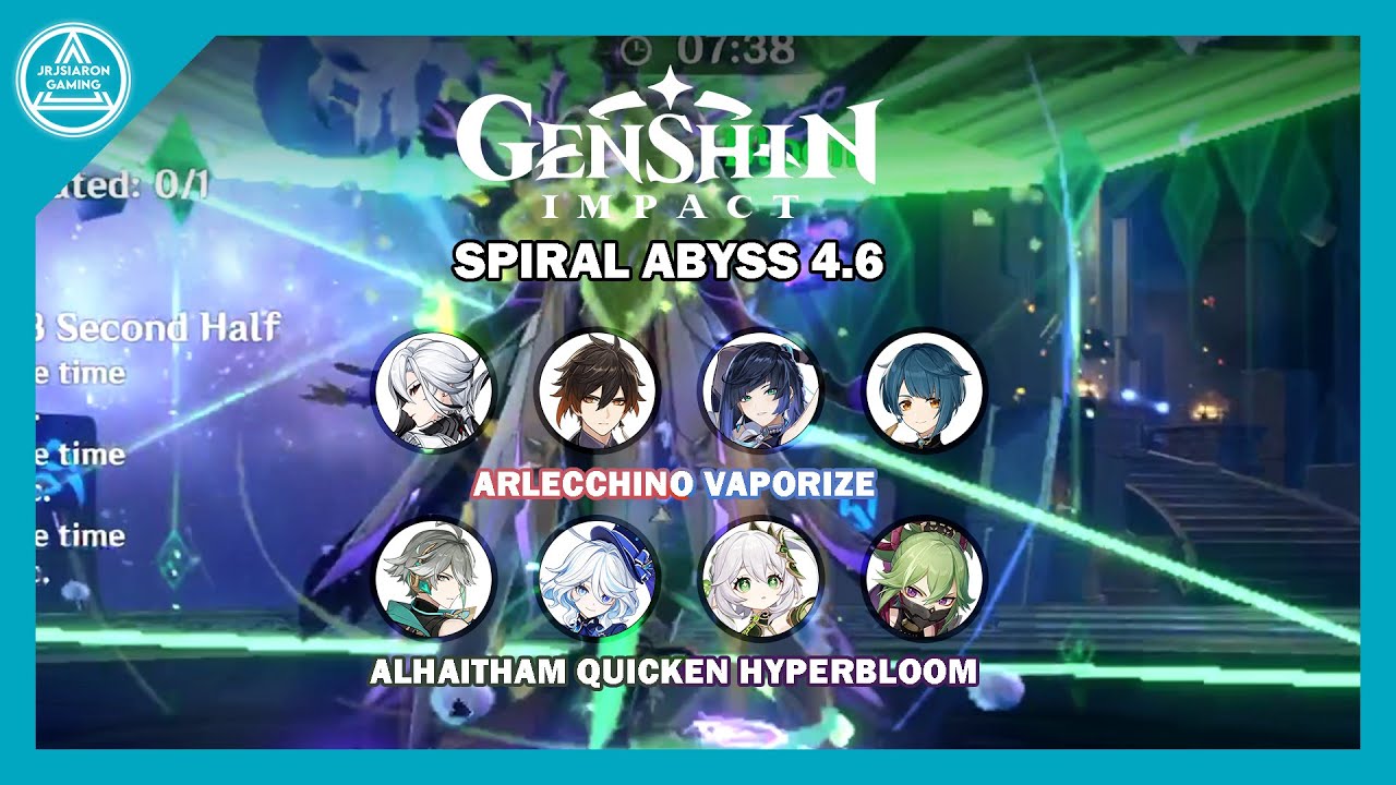 【Genshin Impact】Spiral Abyss 4.6 Floor 12 - 9 Star Clear - Arlecchino & Alhaitham