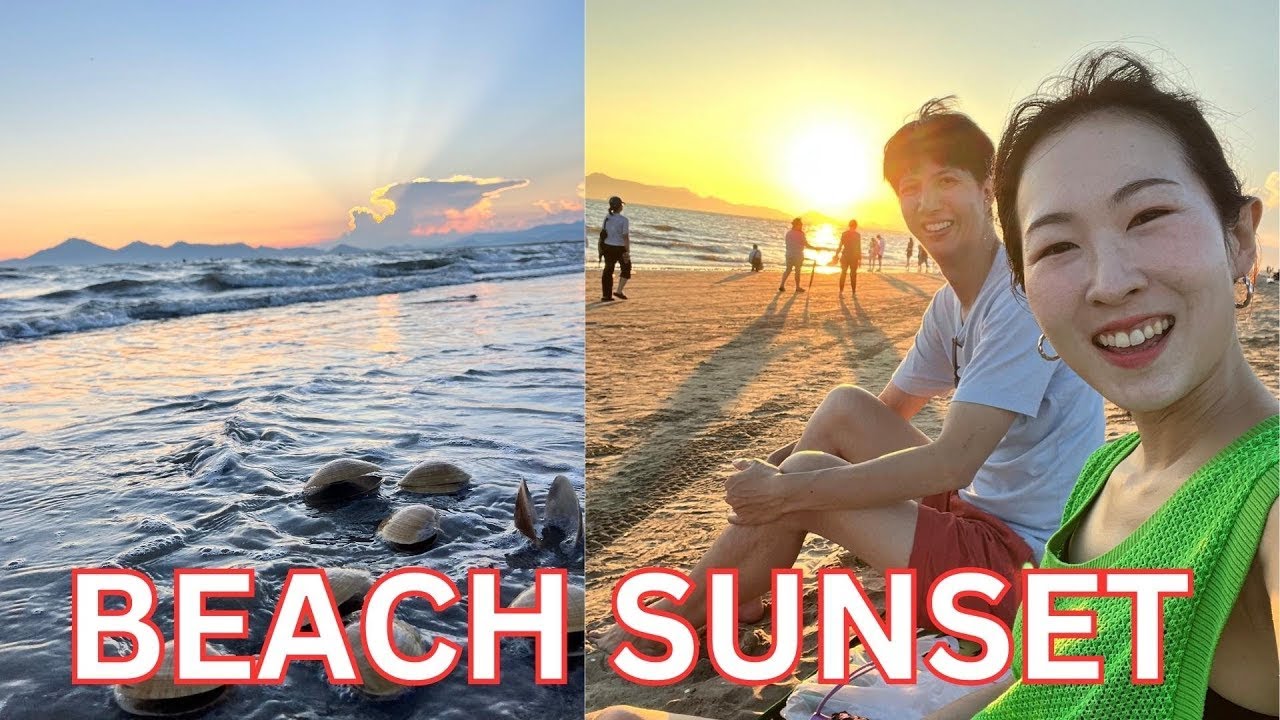 Dadaepo Beach Sunset in Busan Korea