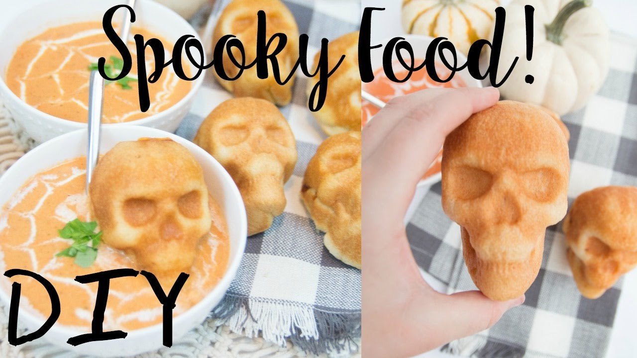DIY Halloween Cheesy Skulls and Tomato Soup!
