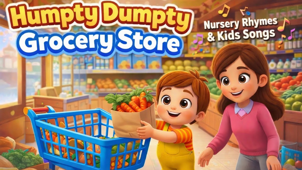 Humpty Dumpty Grocery Store 🛒 | Nursery Rhymes & Kids Songs | Shopping Song for Kids