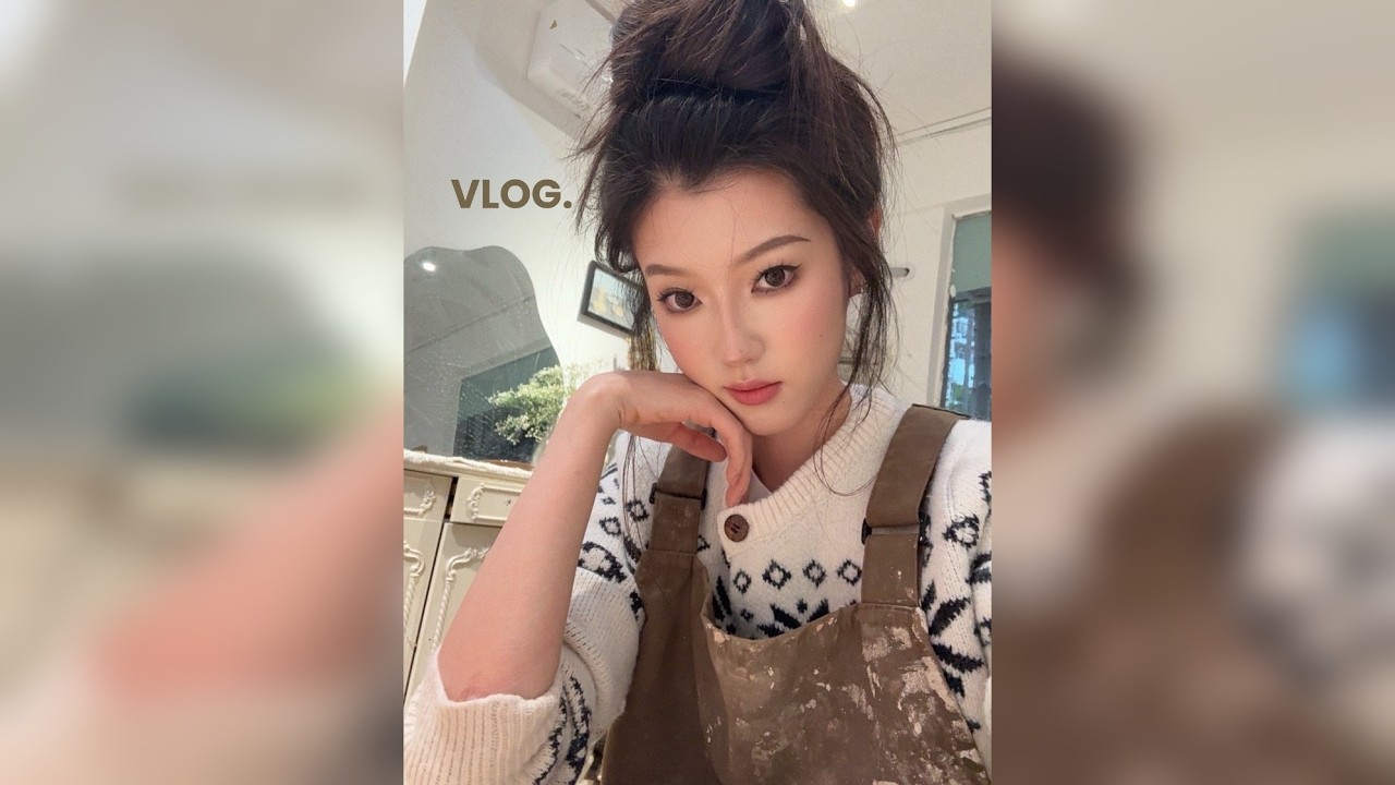 捏泥巴Vlog'陶艺初体验 真的很期待我的成品！'
