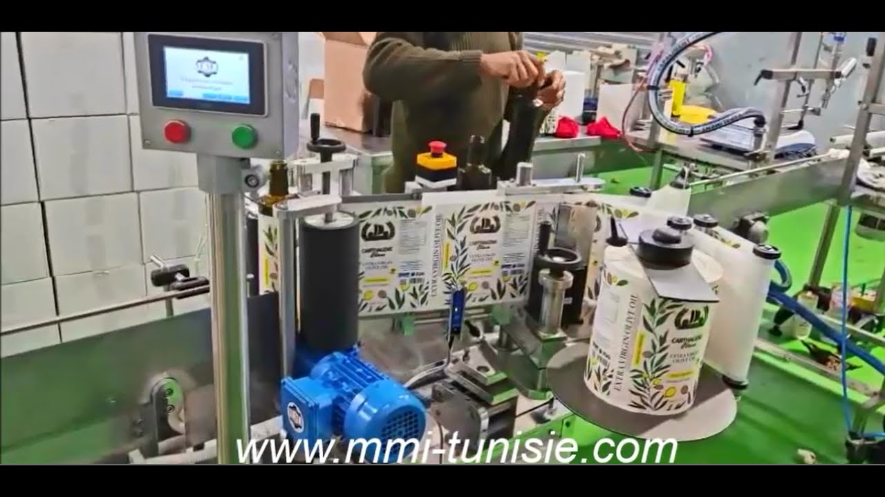 Etiqueteuse automatique des Bouteilles de Huile d'Olive