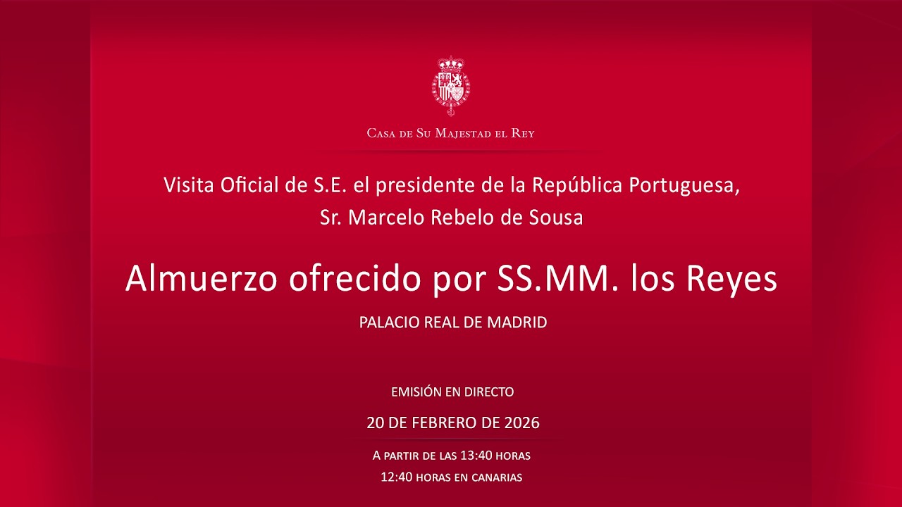 Almuerzo ofrecido por los Reyes en honor del presidente de la República Portuguesa
