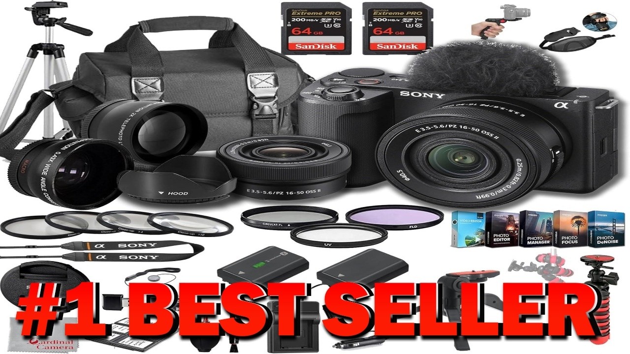 Sony ZV E10 II Mirrorless Camera with 16 50mm Lens 128GB Extreem Speed Memory .43 - B0DB6777MT
