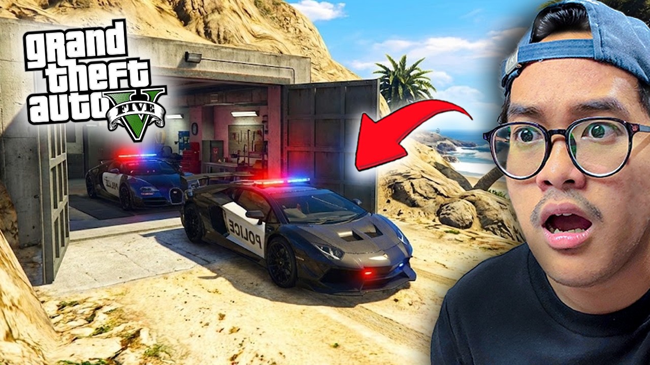 MENCARI MOBIL POLISI TERLANGKA DI MARKAS RAHASIA! GTA 5 MOD