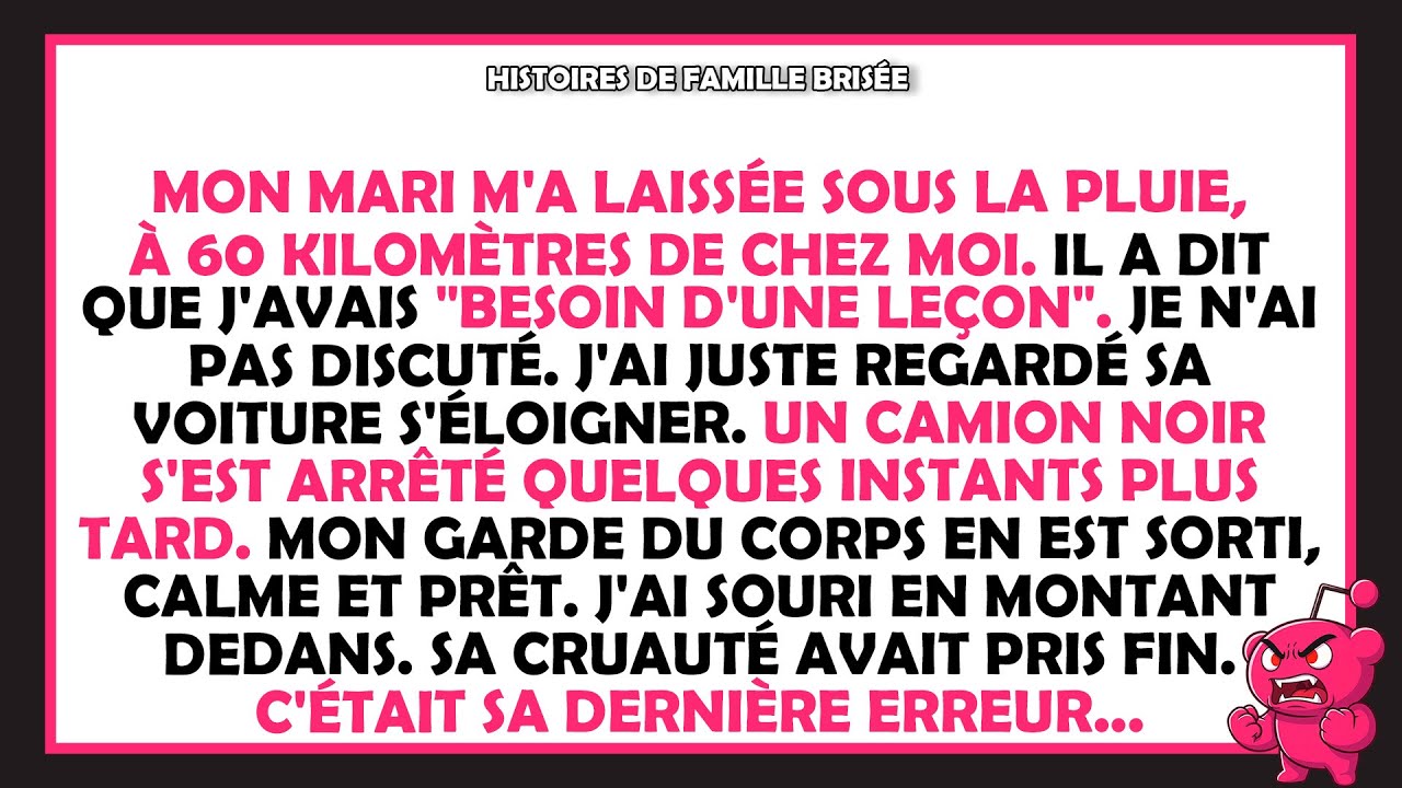 Mon mari m’a laissée sous la pluie pour « une leçon » — il ignorait l’arrivée de mon garde du corps.