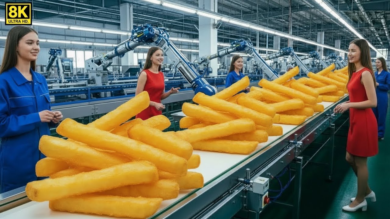 Inside a Sweet Potato Processing Factory | How Crispy Fries Are Made | 