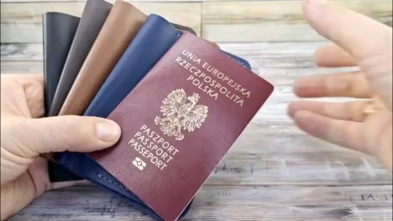 Sk&oacute;rzane Etui Okładka Do Paszportu - Naturalna Sk&oacute;ra - Możliwy Grawer Laserowy