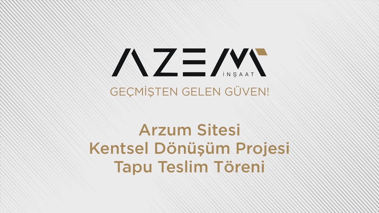 Arzum Sitesi Kentsel D&ouml;n&uuml;ş&uuml;m Projesi Tapu Teslim T&ouml;reni