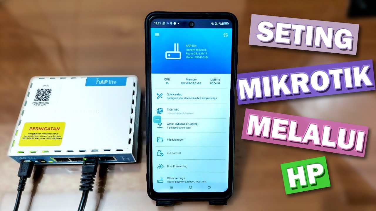 Seting Mikrotik Melalui HP, Tidak Perlu Komputer