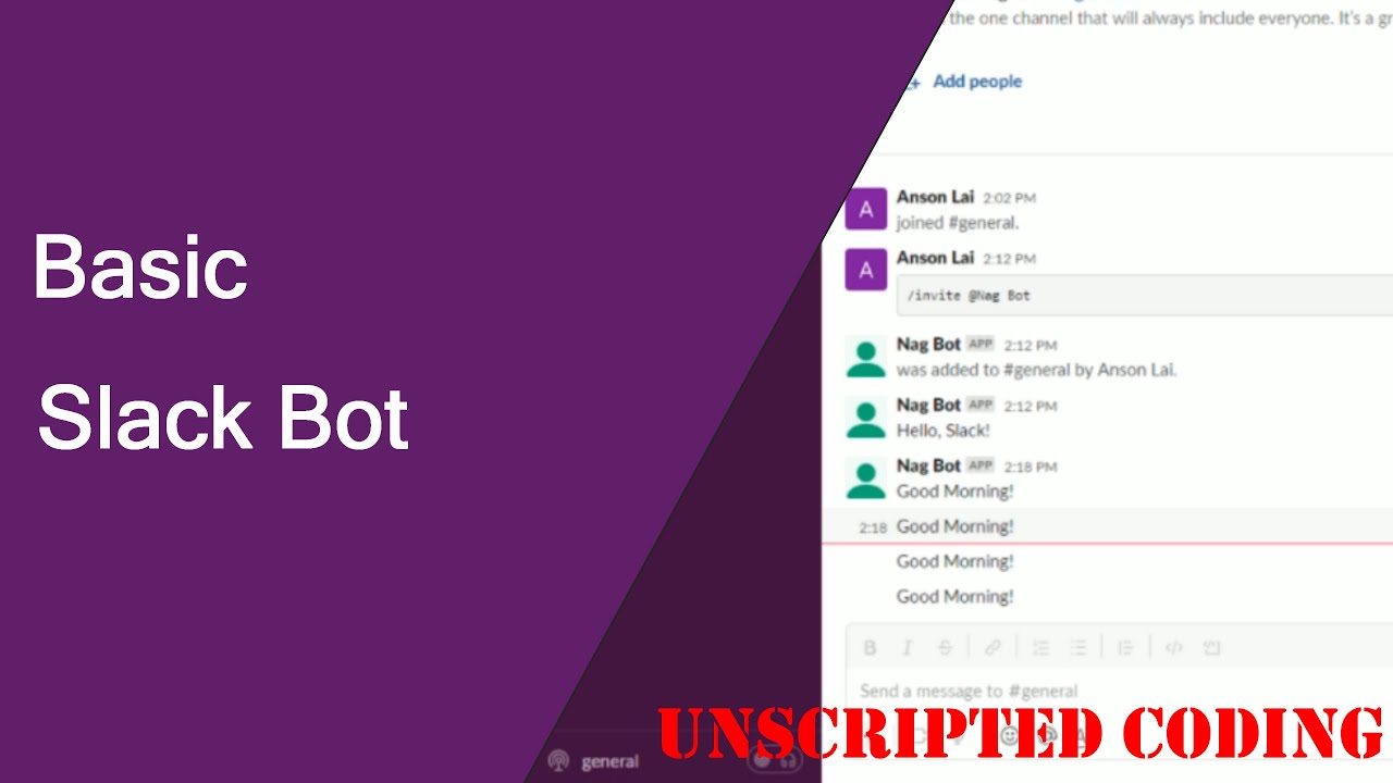 Building a Slack Bot with Python | Unscripted Coding