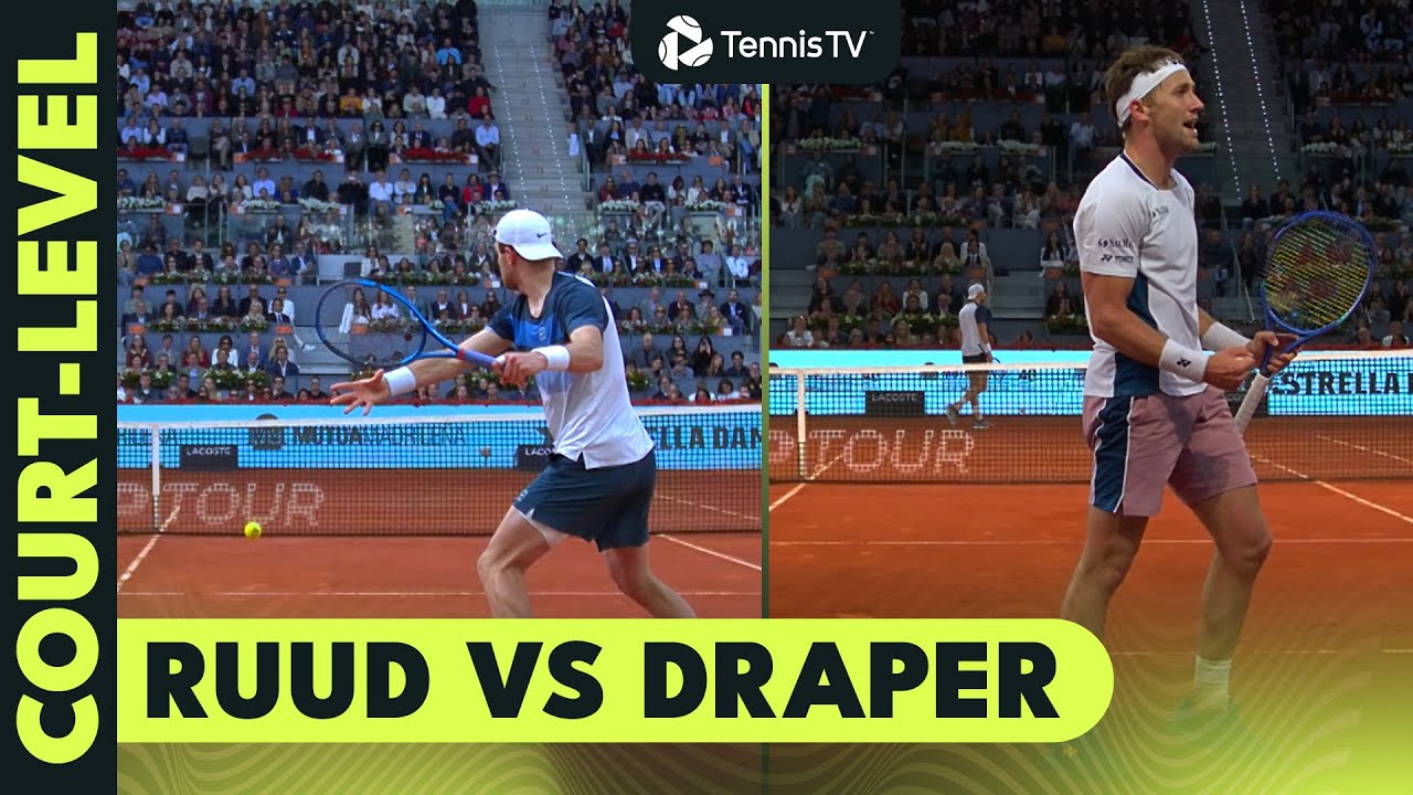 Tennis In This View! 👌 Casper Ruud vs Jack Draper Court-Level Highlights | Madrid 2025 Final