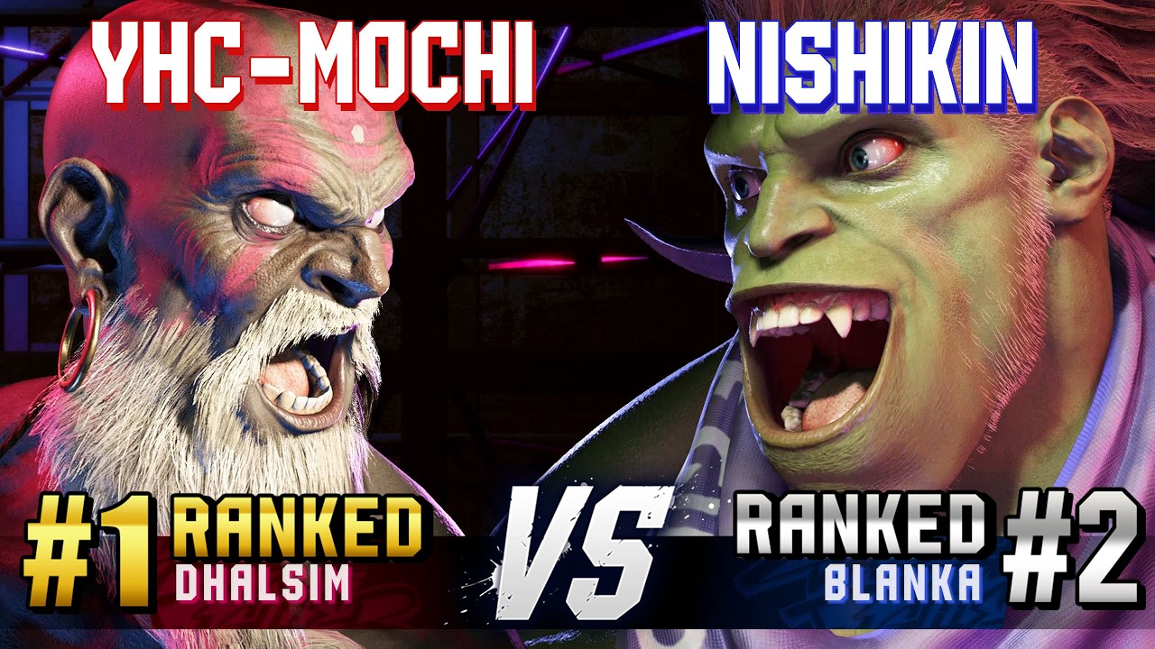 SF6 ▰ YHC-MOCHI (#1 Ranked Dhalsim) vs NISHIKIN (#2 Ranked Blanka) ▰ High Level Gameplay