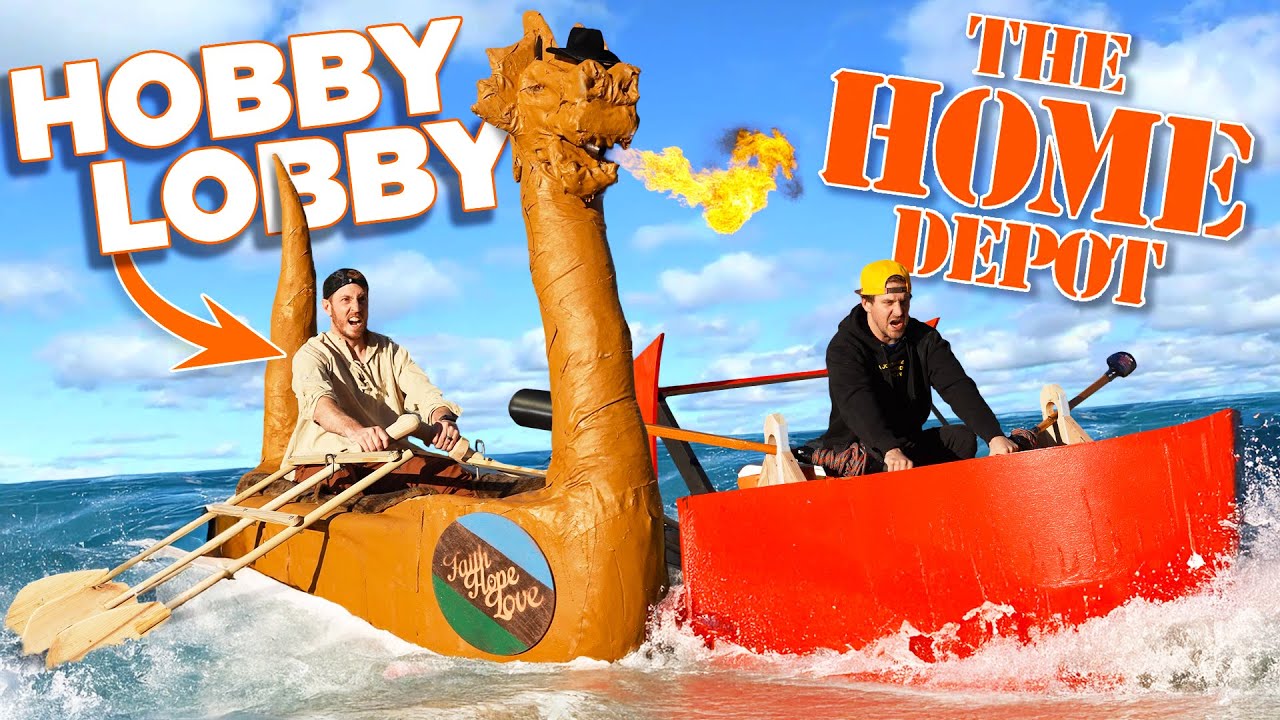 Hobby Lobby VS Home Depot *Boat Build Challenge!*
