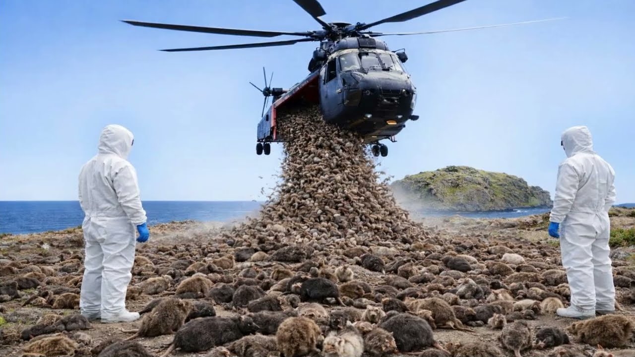 Die USA Werfen Mäuse Aus Einem Hubschrauber Auf Eine Insel – Was Danach Passiert, Ist Unglaublich