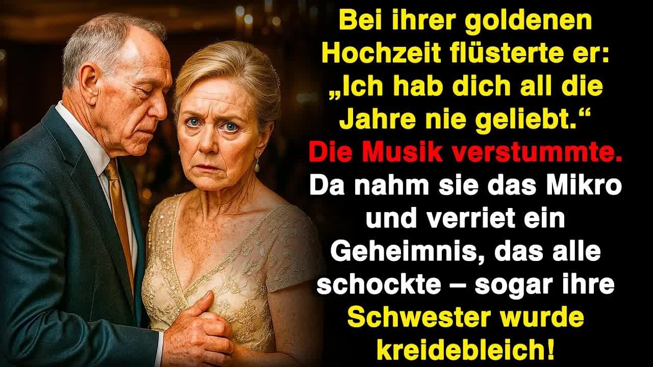 Bei der goldenen Hochzeit sagte er： „Ich hab dich nie geliebt!“ Sie antwortete – und alle schwie