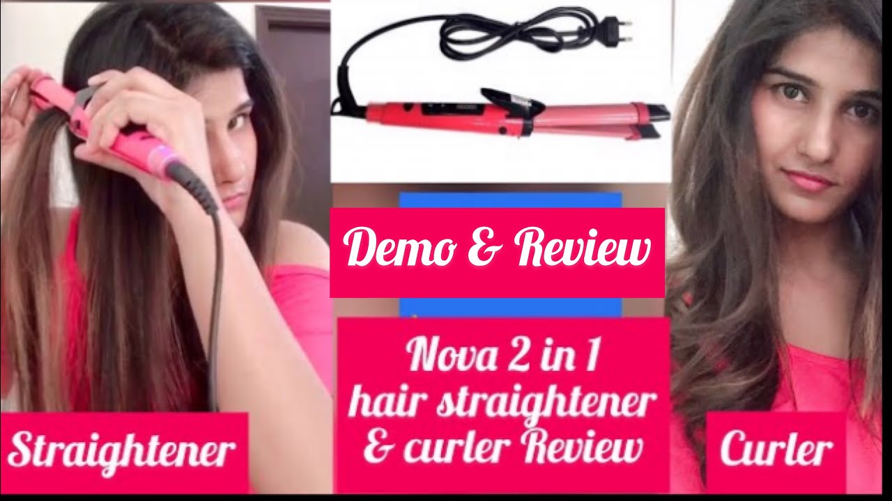 Nova 2 In 1 Hair Beauty Set Curler and Straightener NHC-1818SC || Review ||how to use ?