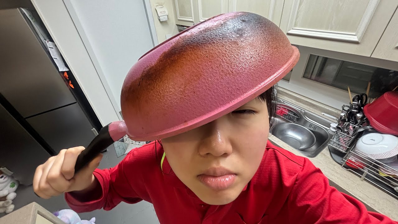 밤새서 아빠 출근밥 차리기