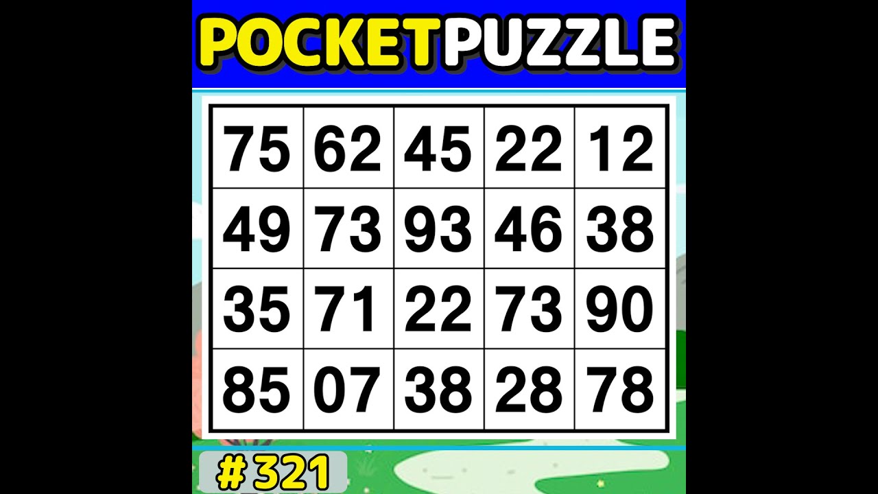 【Pocket Puzzle】 Perfect for daily brain exercises! 《Number Search|Brain training》 #321