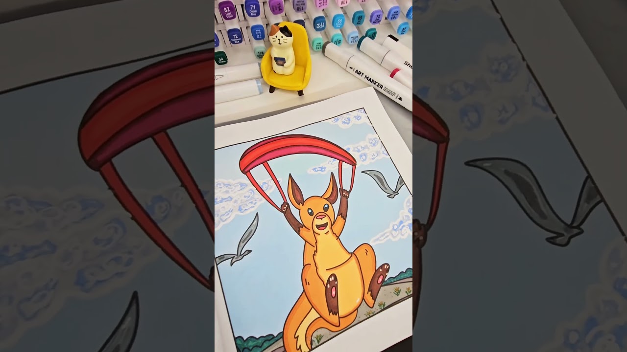 #ColoringTherapy #ColoringRelaxation #AnimalColoringPages #KangarooArt #ArtTherapy #fyp