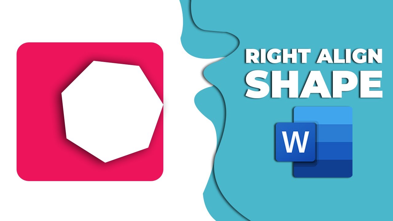 How to right align shapes in word