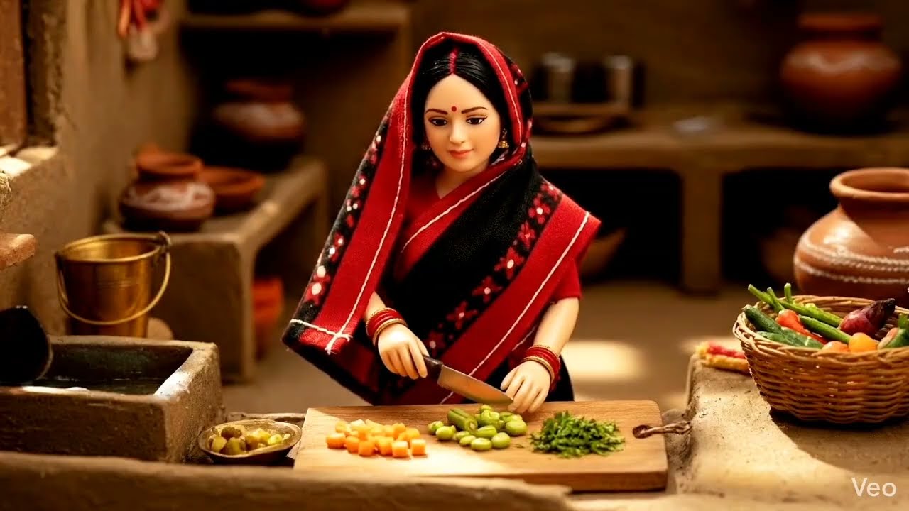 Miniature Doll Cooking Chicken Pulao | Cute Tiny Village Kitchen ASMR #shorts
