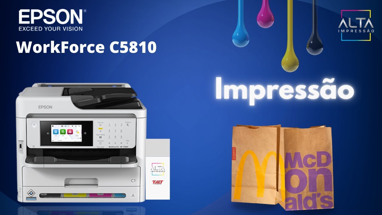 Impressão em sacola kraft - Epson WorkForce C5810