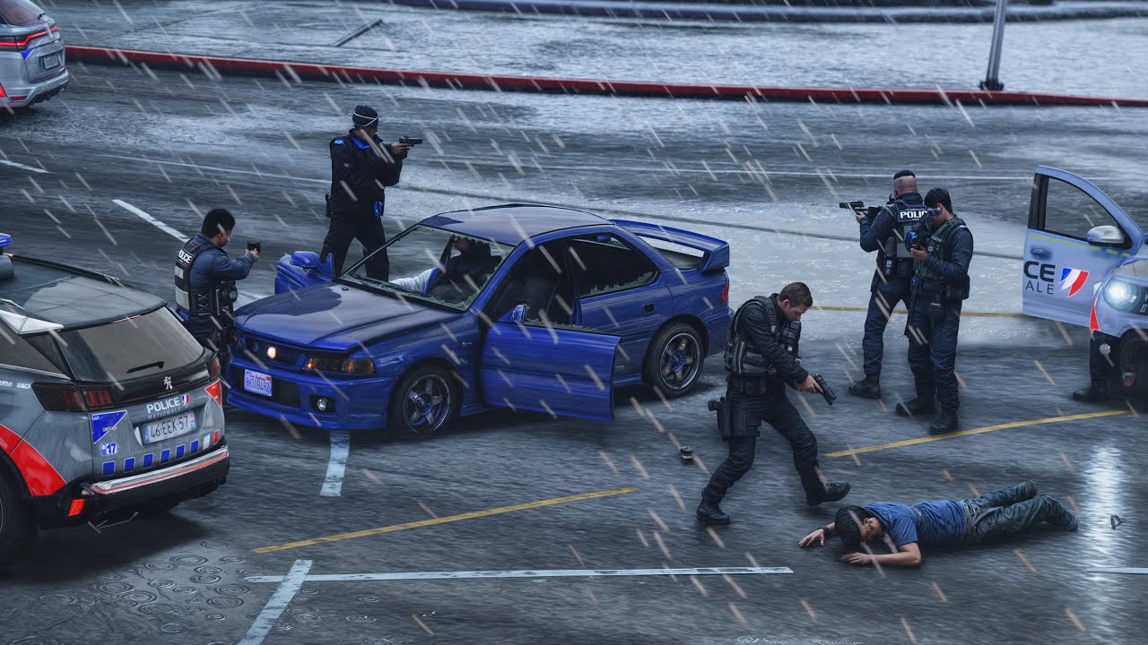 [GTA 5] POURSUITE DANGEREUSE SOUS LA PLUIE EN VILLE 🚔 | LSPDFR 