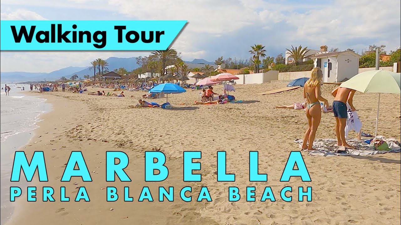 Marbella beach walk - May 2022 - Perla Blanca Playa, Elviria immersive virtual tour