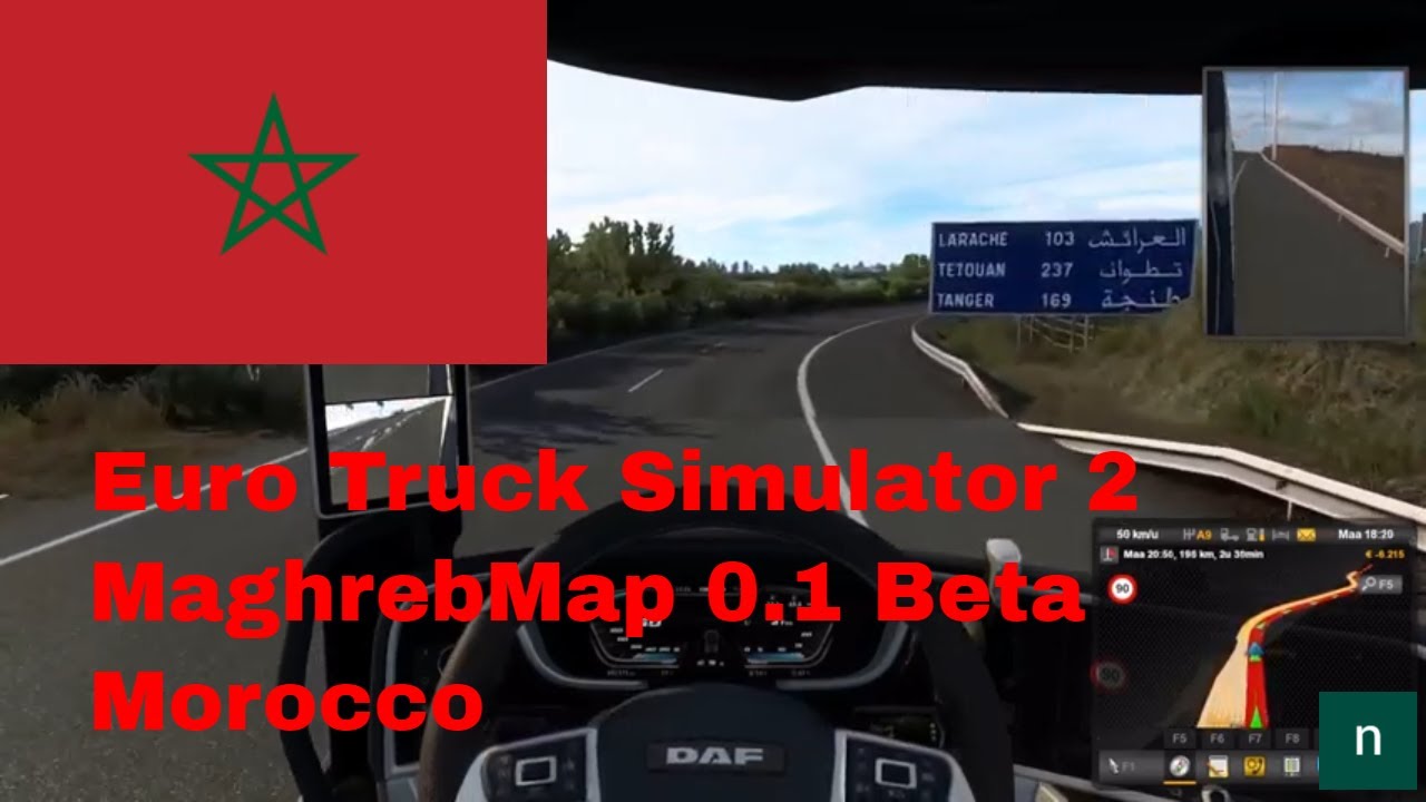 ETS2 1.41 MaghrebMap 0.1 Beta Morocco Kénitra - Tanger