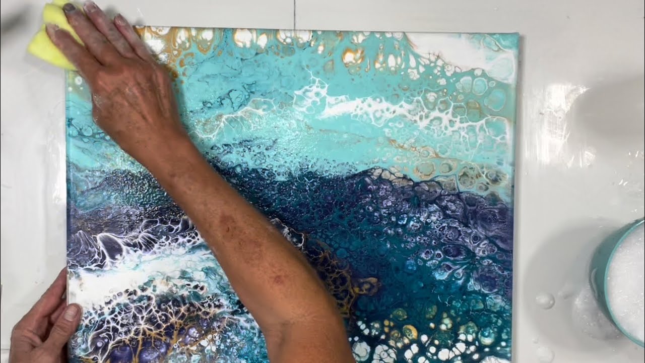 КАК ОЧИСТИТЬ СИЛИКОН С АКРИЛОВЫХ КАРТИН #fluidart #acrylicpouring #silicone