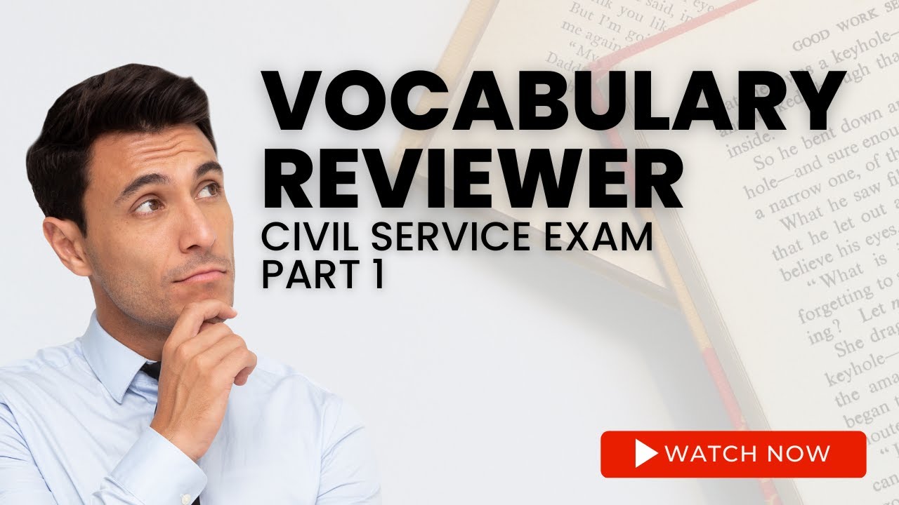 Vocabulary Reviewer Part 1 | Civil Service Exam | Fire Officer Exam | Penology Exam
