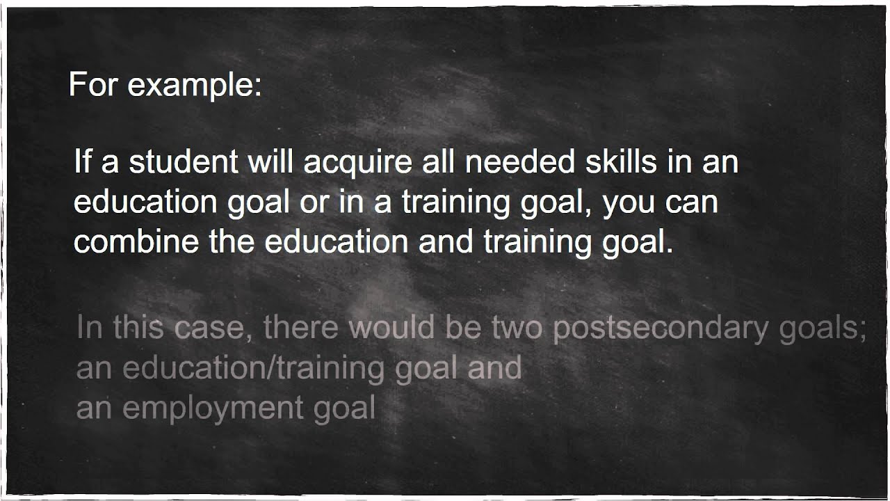 T1.  Postsecondary Goals