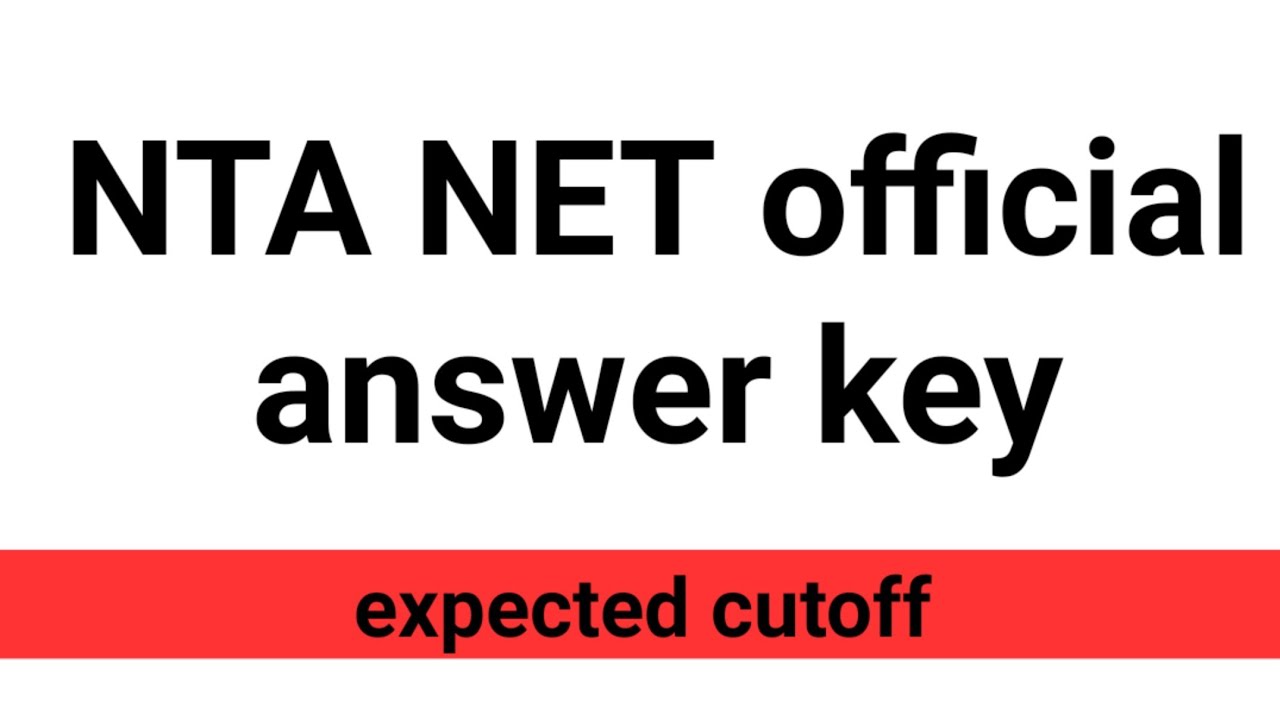 NTA NET JRF official answer key 2020