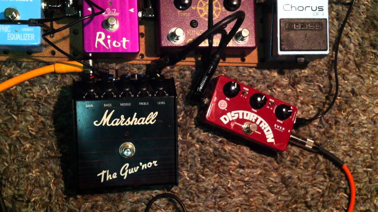 Zvex Distortron VS Marshall Guv'nor review ~~~ marshall tone!!!