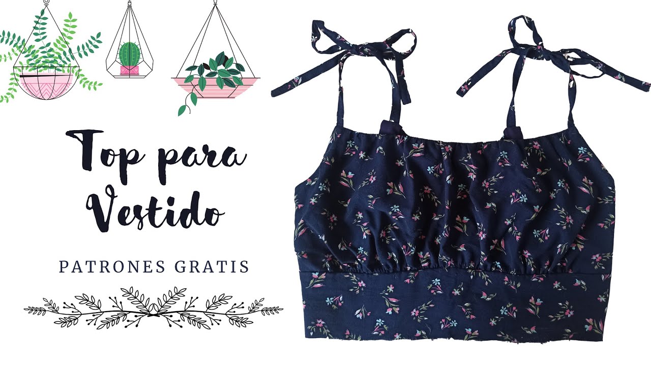 Top fruncido con pretina para Vestido (Parte 1) | PATRONES GRATIS | Top for dress (free patterns)