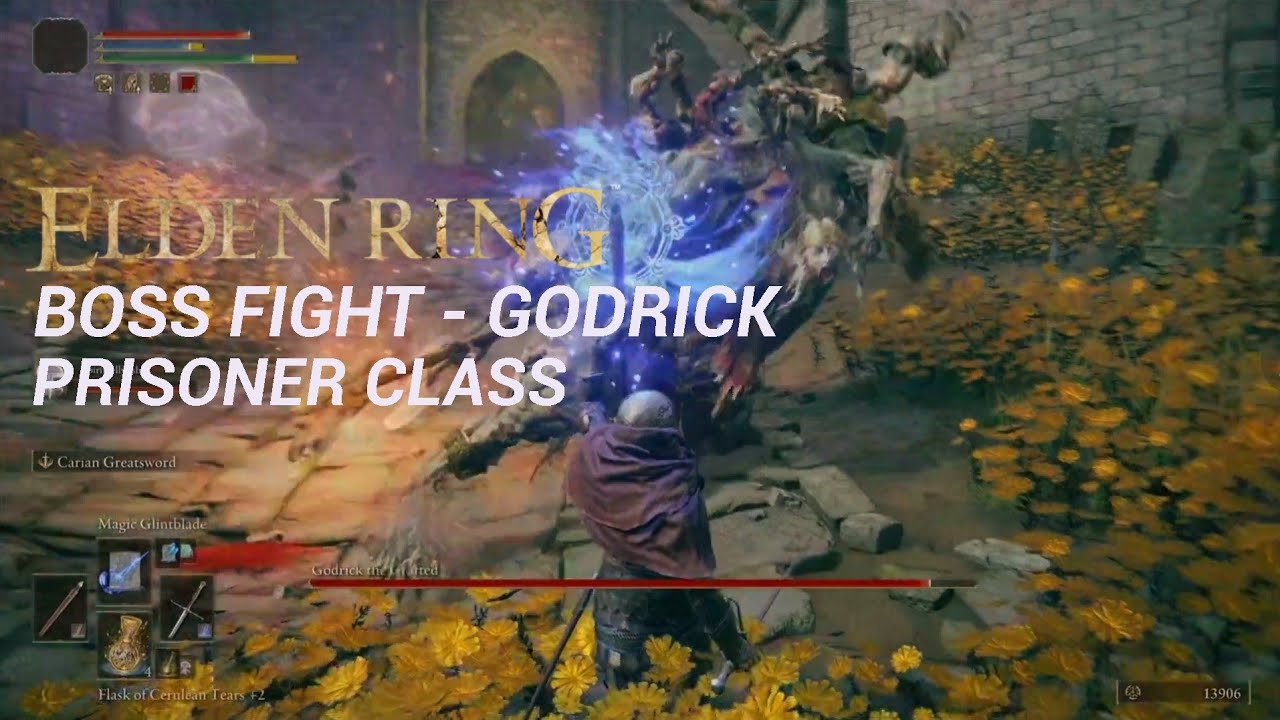 [ELDEN RING] GODRICK Boss Fight - Prisoner Class || PS5 No Commentary
