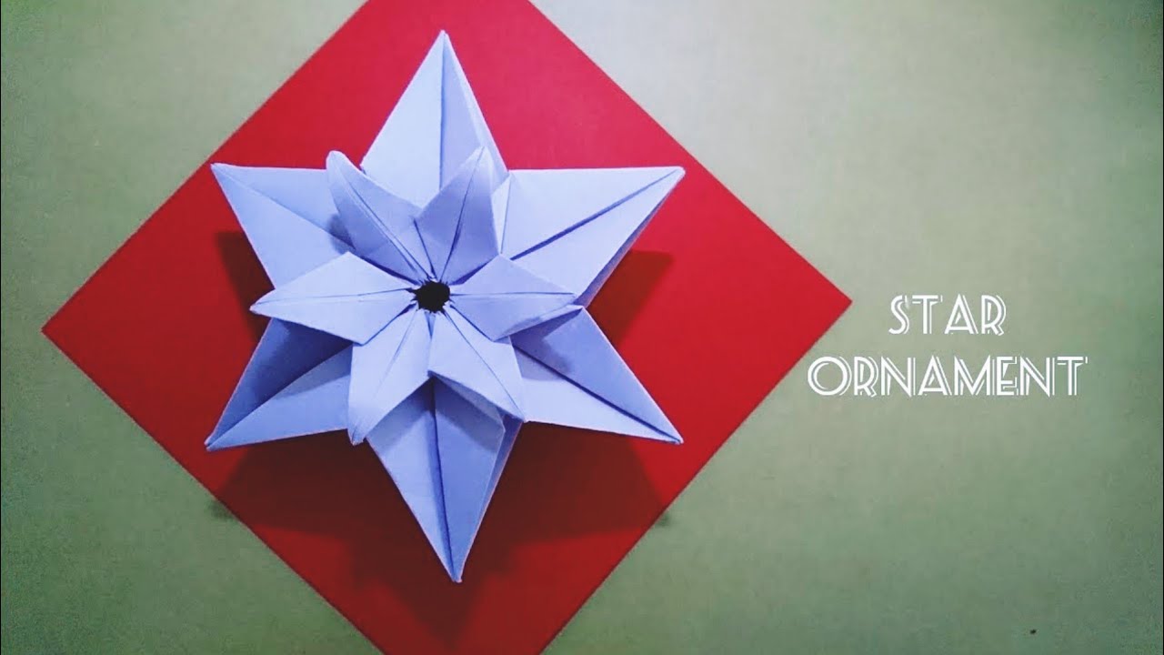 Origami 6-Point Star Ornament for Christmas 折纸星吊饰