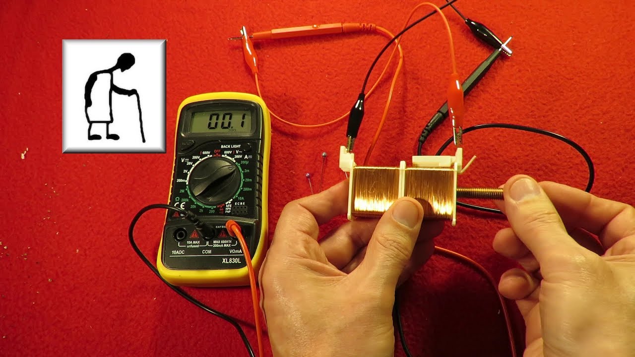 Does moving an iron core in a coil induce a current flow?