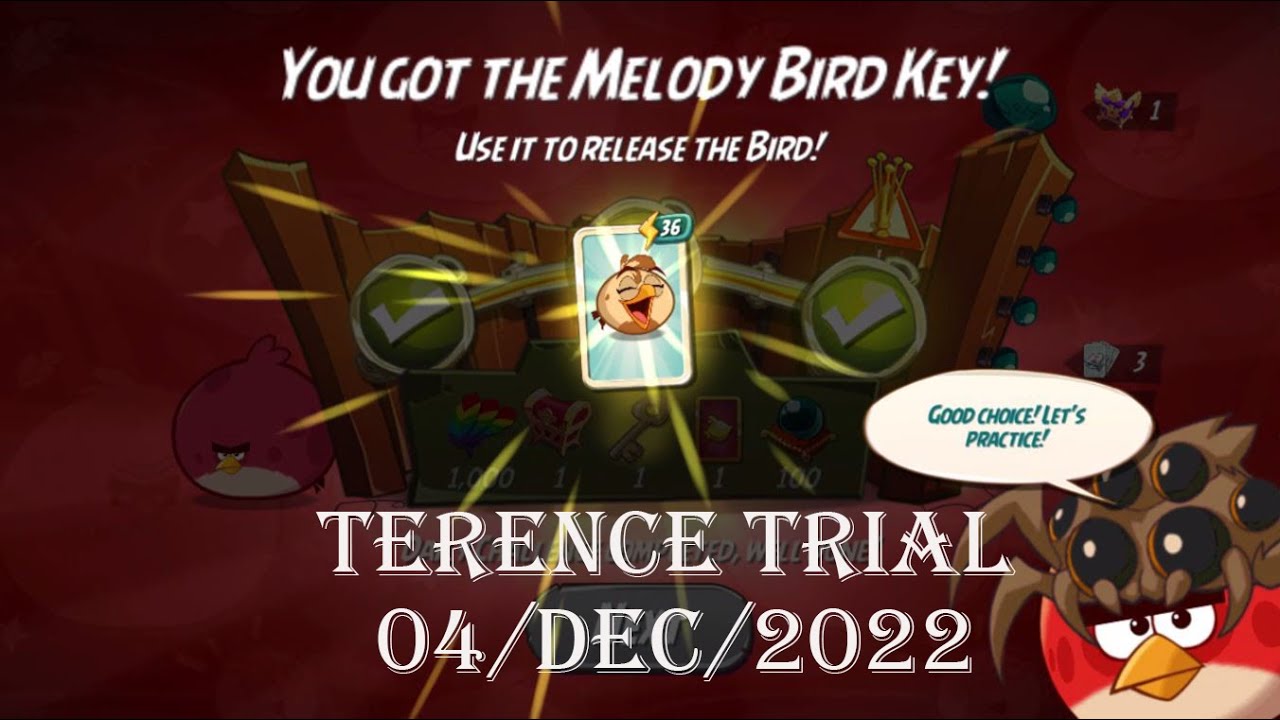 Angry Birds 2- Daily challenge terence trial with new birds melody