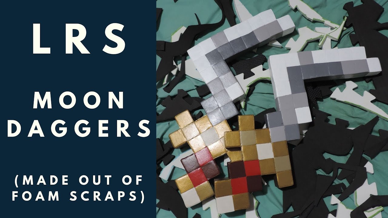 Making Moon Daggers Out from Scraps of Foam! - Minecraft Dungeons
