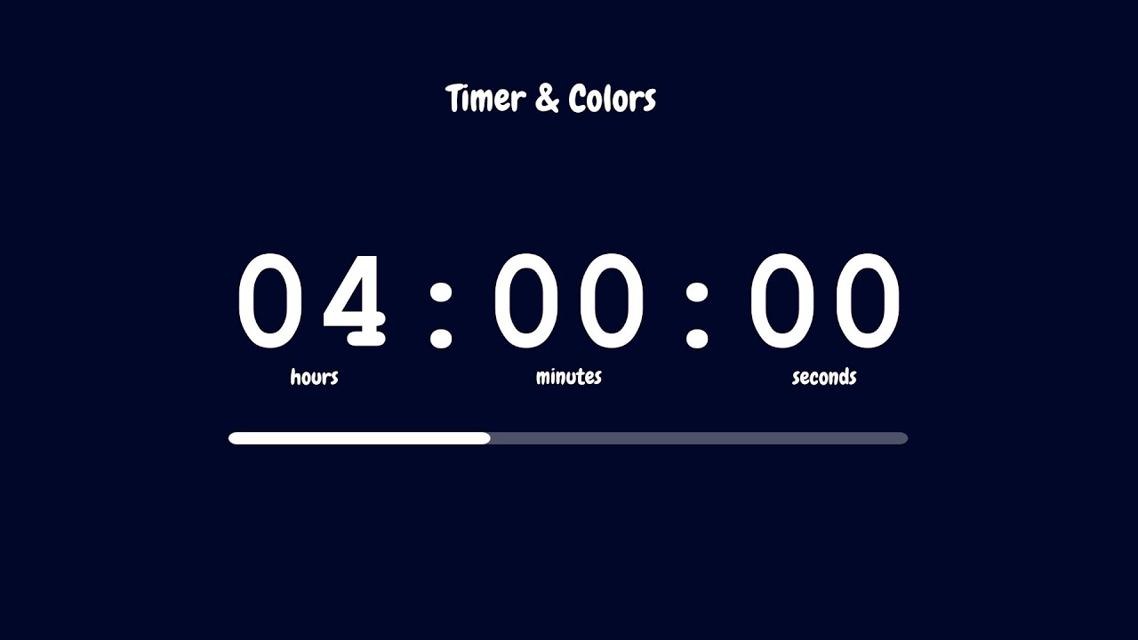 4 Hour Timer |🌃 Midnight Aesthetic | No Music, Countdown