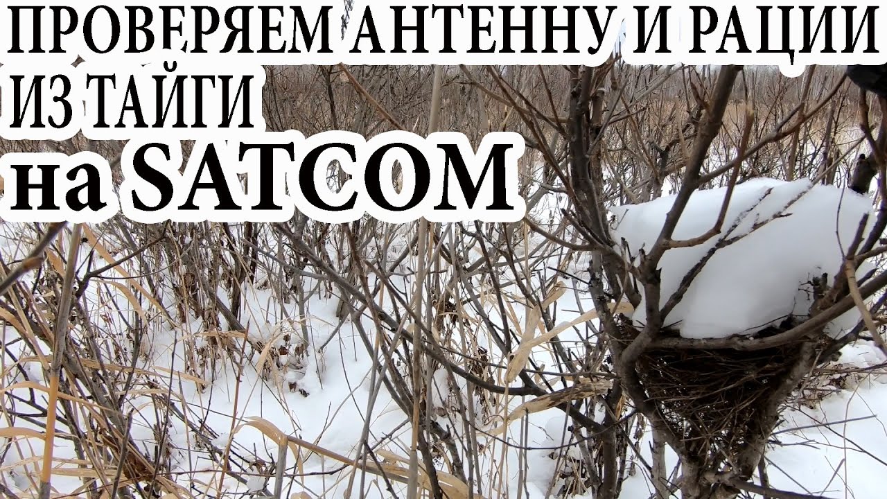 Проверяем антенну и рации на Satcom из тайги