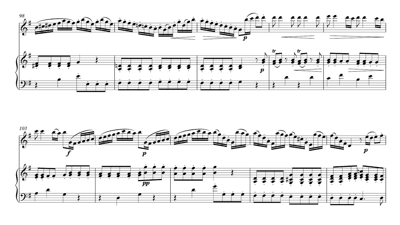 Quantz Flute Concerto in G, 1st mov  orchestral accompaniment ,tempo 116
