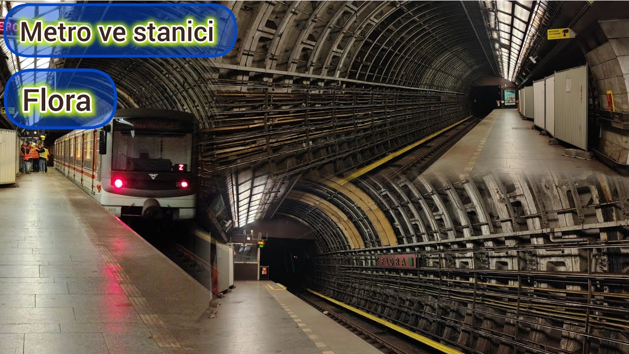 Metro ve stanici/Metro in station Flora 