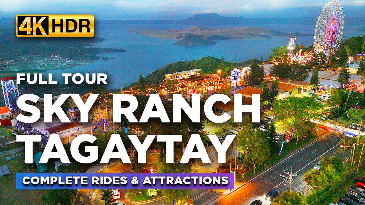 Full Tour of SKY RANCH TAGAYTAY at Night | See the Complete Rides and Street Food Stalls