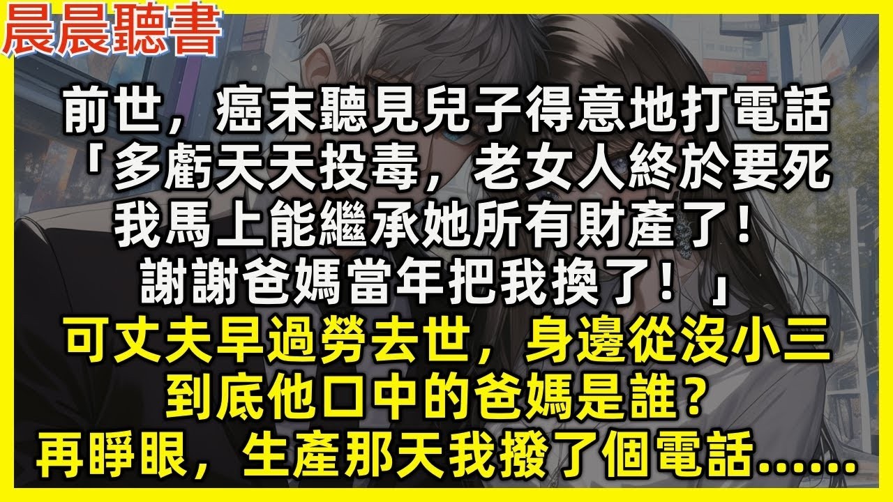 【重生爽文】前世，癌末聽見兒子打電話「多虧天天投毒，老女人終於要死，能繼承她財產了！謝謝爸媽當年把我換了！」可丈夫早過勞去世，身邊從沒小三，到底他口中的爸媽是誰？再睜眼，生產那天我撥了個電話……