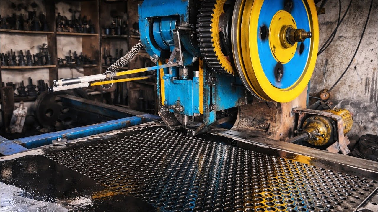 Steel Sheet Hole Making Machine | Fast & Satisfying Work” #cuttingasmr 
